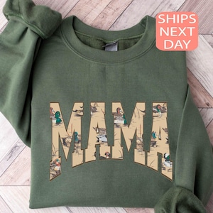 Hunting Mama Sweatshirt, Duck Hunting Shirt, Mama of Hunters, Camo Mama Sweatshirt, Hunting Season, Hunters Wife Shirt, Gift for Hunters