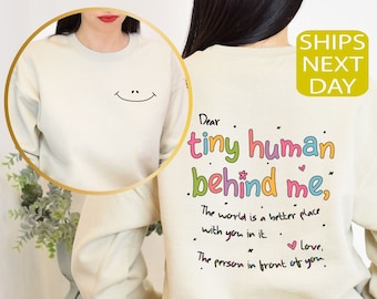 Sudadera para profesores "Queridos pequeños humanos", sudadera con capucha moderna para profesores, regalo motivacional
