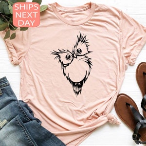 Owl Shirt, Cute Owl T Shirt, Owl Lover Gift, Animal Tee, Bird T-Shirt, Cute Animal Shirt, Owl Lover Tee, Shirts For Women, Owl Outfit