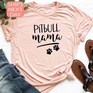 Koszulka Pitbull Mama, Koszulka Pitbull, Koszulka Pitbull Mom, Koszulka Dog Mom, Koszulka Dog Shirt, Prezent dla miłośnika psów