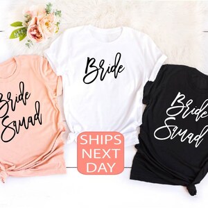 Bride Squad Shirt, Bride Team Shirt, Bridal Shirt, Bride Shirt, Hen Do Party, Bachelorette Party, Wedding Party Shirt