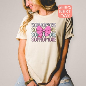 Coquette Sophomore Shirt, High School Shirt, 10th Grade Shirt, Back To School Tshirt, First Day of School Tee, Gift for Student
