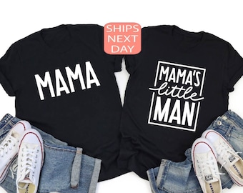 Mama And Me  Shirt, Mama's Little Man T-Shirt, Mama T Shirt,  Cute Kids Shirt, Funny Toddler Tshirt, Mother Day T-Shirt