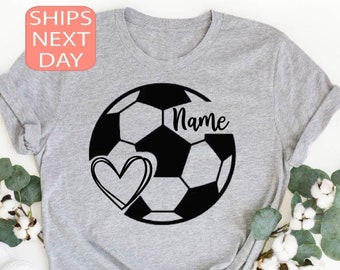 Custom Soccer Ball T-Shirt, Personalized Sport Tee, Soccer Lover Gift