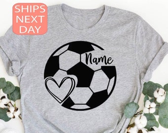 Custom Soccer Shirt, Personalized Soccer Tee, Soccer Ball T Shirt, Sport Shirt For Boys, Soccer Shirt For Girls, Gift For Soccer Fans