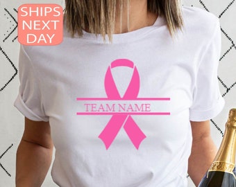 Custom Breast Cancer Team Shirt, Personalized Warrior Tee, Cancer Awareness Tshirt