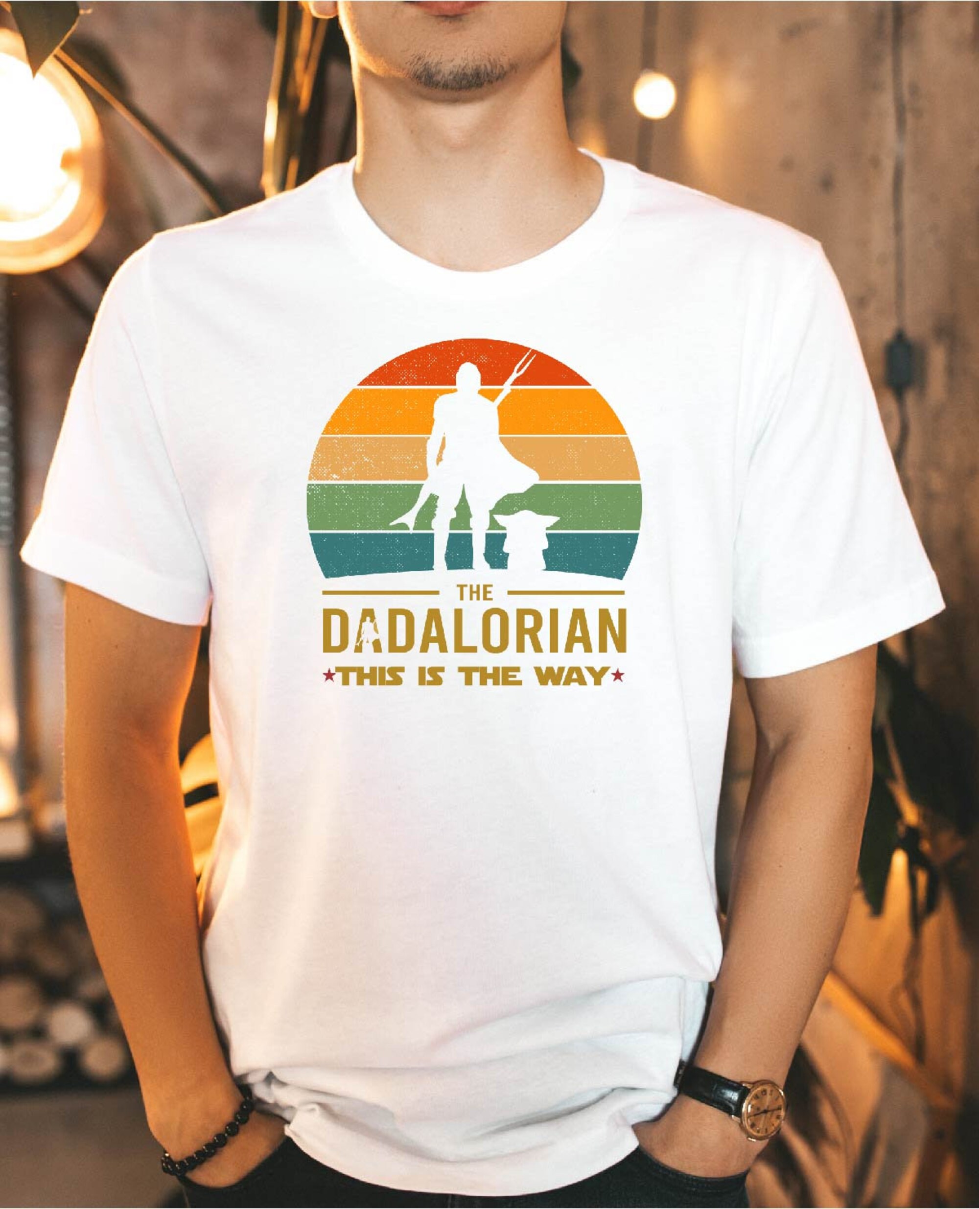 Discover Dadalorian Shirt, Fathers Day Gift, Mandalorian Galaxy T Shirt, Fathers Day Shirt, Funny Gift For Dad, Gift For Father, Shirt For Men