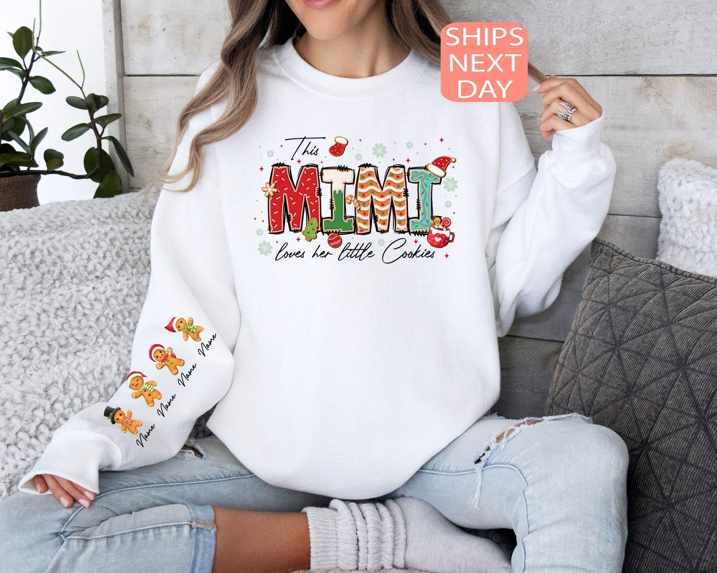 Custom Mimi Christmas Sweatshirt, This Grandma Loves Her Cookies