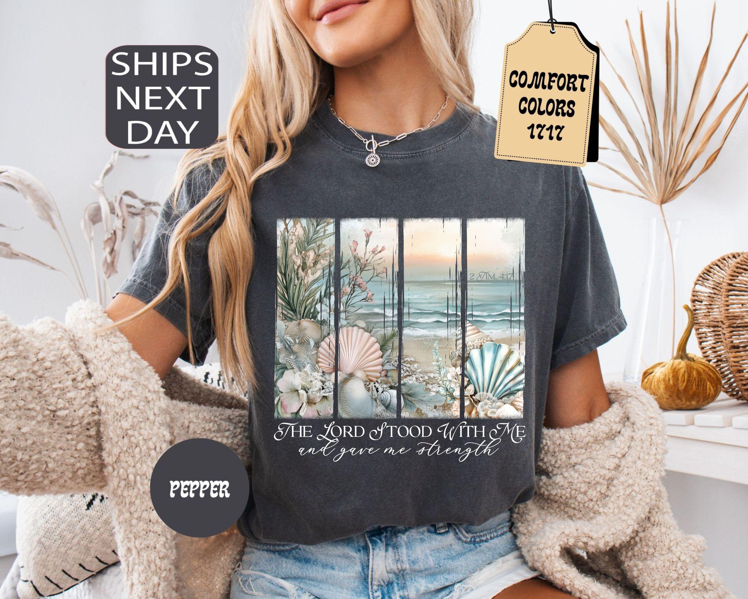 Comfort Colors Deep Waters Christian Shirt, Ocean Shirt, Summer Brushstroke Shirt, Christian Summer Shirt, Bible Verse Tee, Summertime Shirt