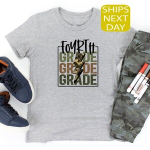 Fourth Grade Camo Shirt, 4th Grade Lightning Shirt, Back To School Kids Tee, First Day Of School, 4th Grade Shirts For Boys, Gift for Boys