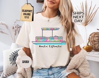 Comfort Colors® Boatin And Floatin Shirt, Lake Lover Tee, Summer Boating T-Shirt