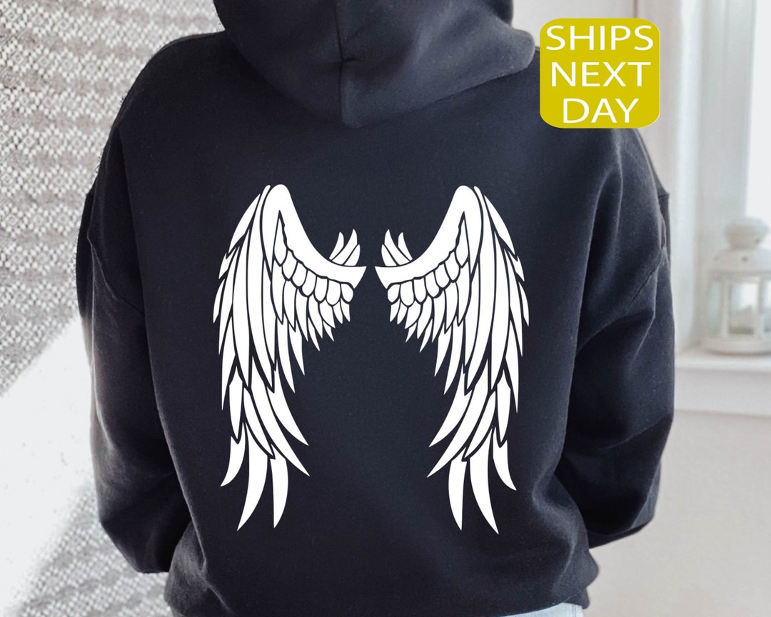 Angel Hoodie Aesthetic Hoodie Wings Hoodie Angel Mama - Etsy