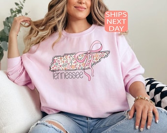Floral Tennessee State Sweatshirt, Coquette Tennessee Travel Gift