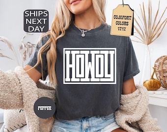 Comfort Colors® Howdy Shirt for Men and Women, Trendy Country Music Oversized T-Shirt, Western Vintage Graphic Tee for Cowboy & Cowgirl