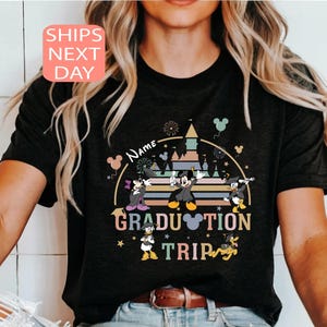 Personalized Mickey and Friends Disney Graduation 2025 shirt, Disney Grad Trip shirts, Gift for Graduate, Disney Family shirts, Graduate Tee