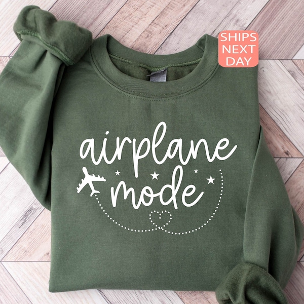 Airplane Mode Sweatshirt, Airplane Shirt, Travel Sweater, Gift for Traveler, Airplane Mode, Vacation Hoody, Vacay Mode Crewneck, Pilot Shirt