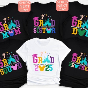 Disney Grad 2025 Shirt, Graduation Castle Family Trip Shirt, Magic Kingdom Graduate Trip Shirt, Class of 2025 Shirt, Mickey Grad Shirt