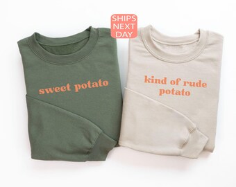 Sudadera divertida para parejas en Acción de Gracias: ropa a juego para mejores amigos