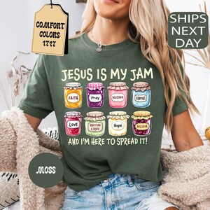 Maglietta cristiana "Gesù è la mia passione", regalo cristiano Comfort Colors®, maglietta di Gesù Cristo, regalo per cristiani, maglietta divertente di Gesù, maglietta per mamme cristiane