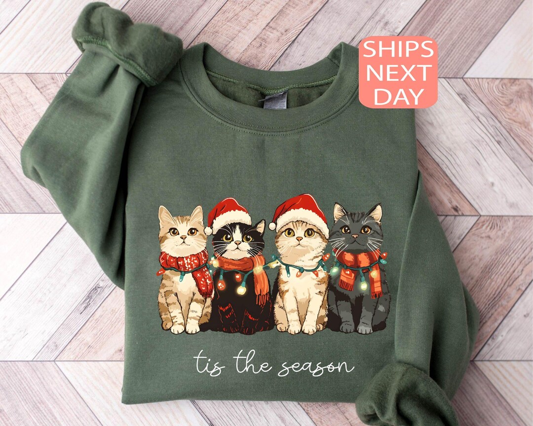 Christmas Cat Mama Women's Cropped Fleece Pullover