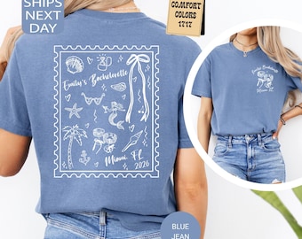 Komfort Farben Meerjungfrau Bachelorette Shirts, benutzerdefinierte Strand Bachelorette Tshirt, Meerjungfrau Bach T-Shirt, Küsten Bachelorette T-Shirt, Bach Party T-Shirt
