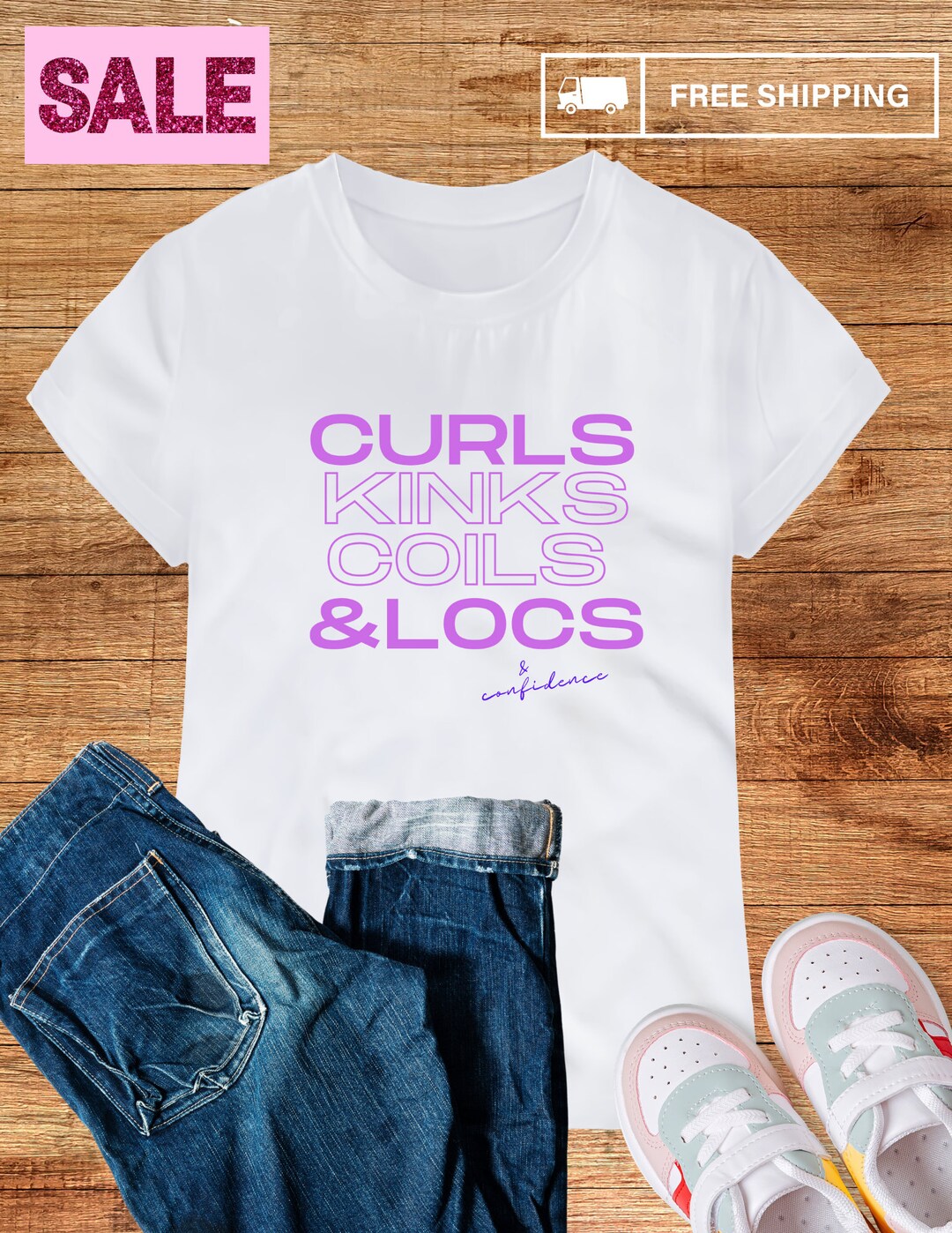 Curls Kinks Coils & Locs Tee // Natural Hair Pride // Black Owned