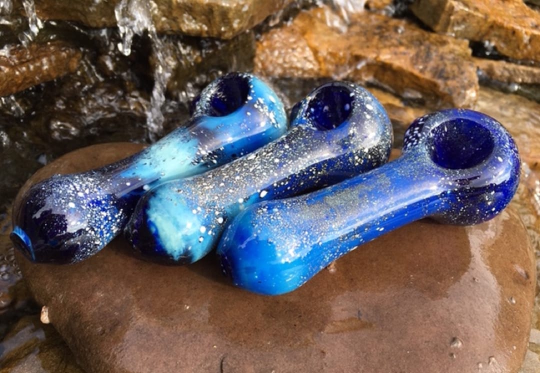 Glass Pipes, Custommade Handblown Glass Pipe, Custom Handmade Milky Way Galaxy Glass Pipe Etsy