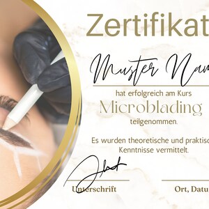 Microblading-certifikat tillgängligt för nedladdning