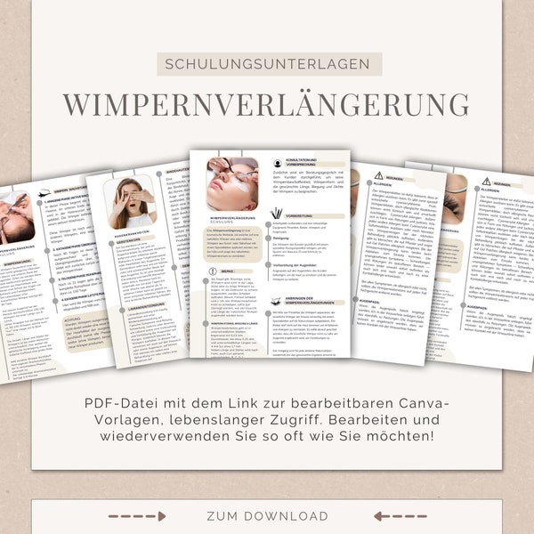 Schulungsunterlagen für Wimpernverlängerung zum Download