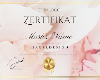 Nail designer certificate for download