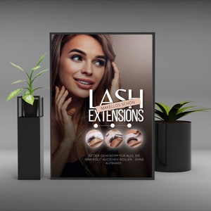 Eyelash Extension Poster, Beauty Poster, Lash Extensions for download