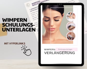 Eyelash extension training documents for download (German)