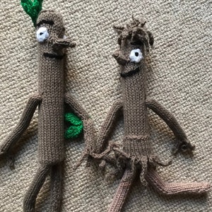 STICKMAN FAMILY Knitting PATTERN.  Stick Man. Lady Love and Children Three.  pdf download.