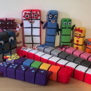 NUMBERBLOCKS 2024 Knitting Pattern.  SOFTIES made on FOAM