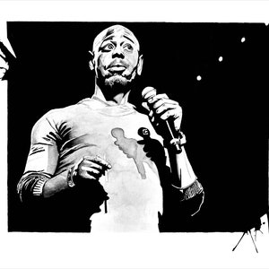 Dave Chapelle im Aquarell