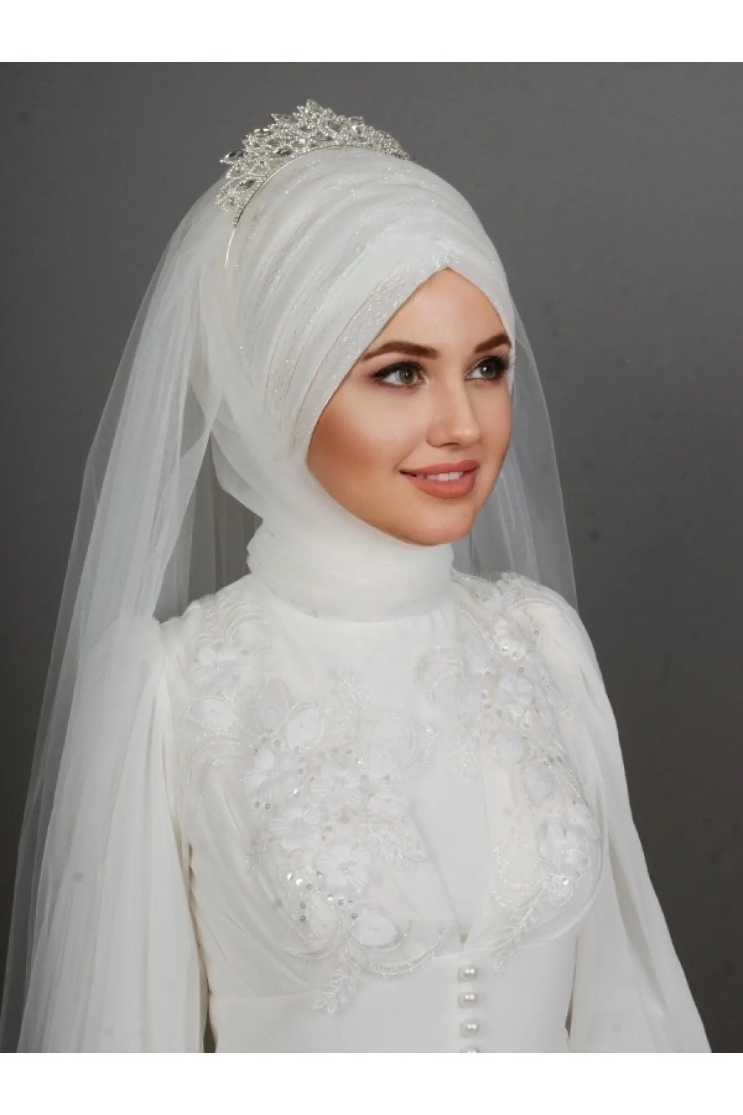 bridal hijab veil