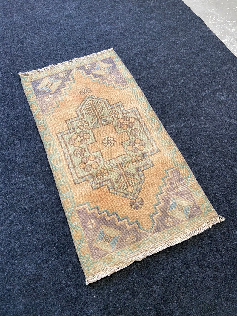 Copper gift small door mat Rug oushak small rug Vintage rug turkish hand made rug anatol\u0131an rug Small Rug,mat rug Bohemian rug