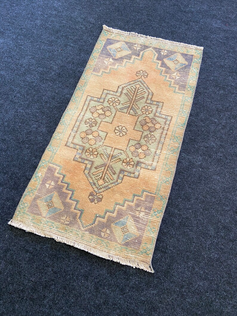 Copper gift small door mat Rug oushak small rug Vintage rug turkish hand made rug anatol\u0131an rug Small Rug,mat rug Bohemian rug