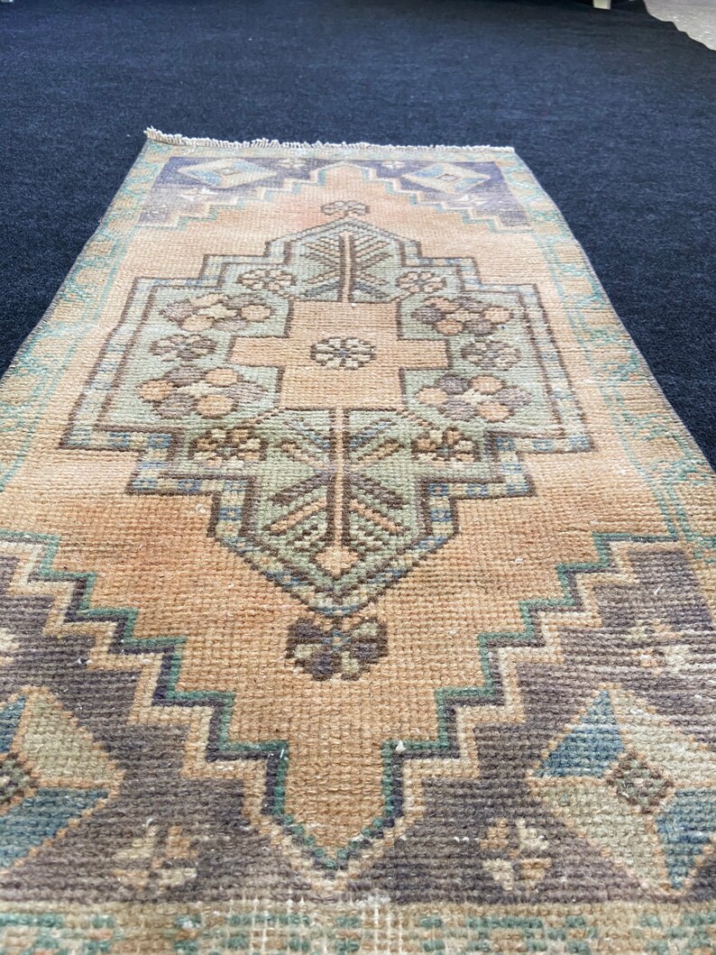 Copper gift small door mat Rug oushak small rug Vintage rug turkish hand made rug anatol\u0131an rug Small Rug,mat rug Bohemian rug