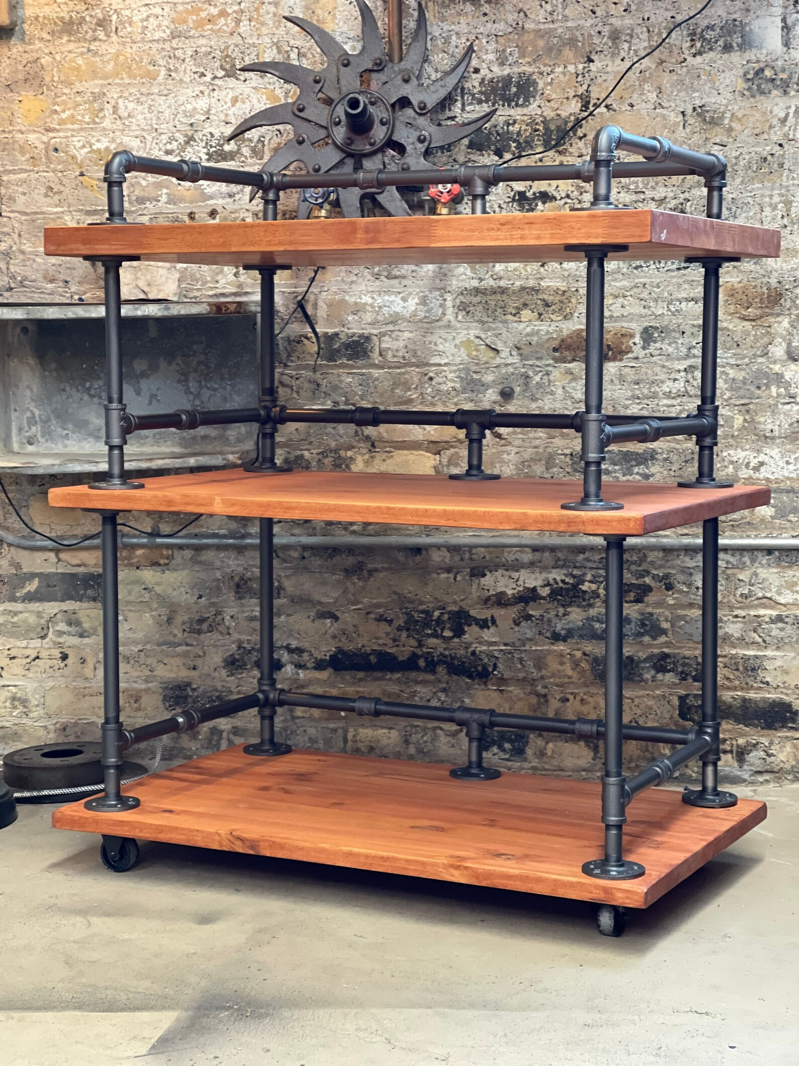 Industrial Bar Cart Industrial Beverage Cart Multi Tier Etsy