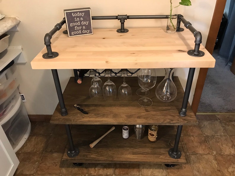 Industrial Bar Cart Industrial Beverage Cart Multi Tier Etsy