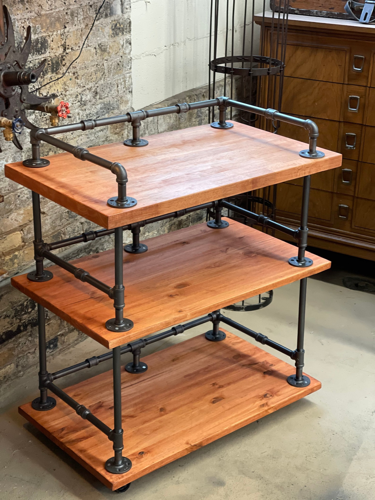 Industrial Bar Cart Industrial Beverage Cart Multi Tier Etsy