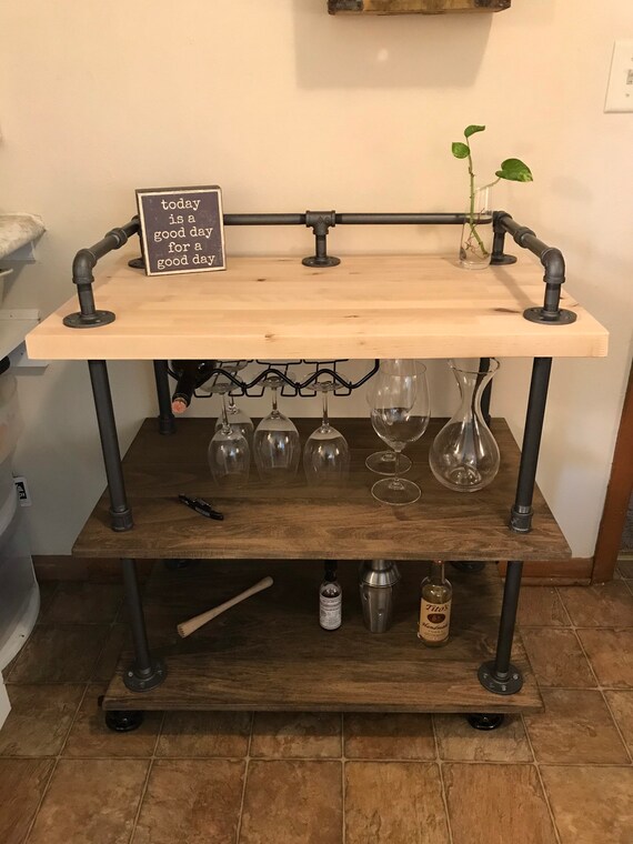 Industrial Bar Cart Industrial Beverage Cart Multi Tier Etsy
