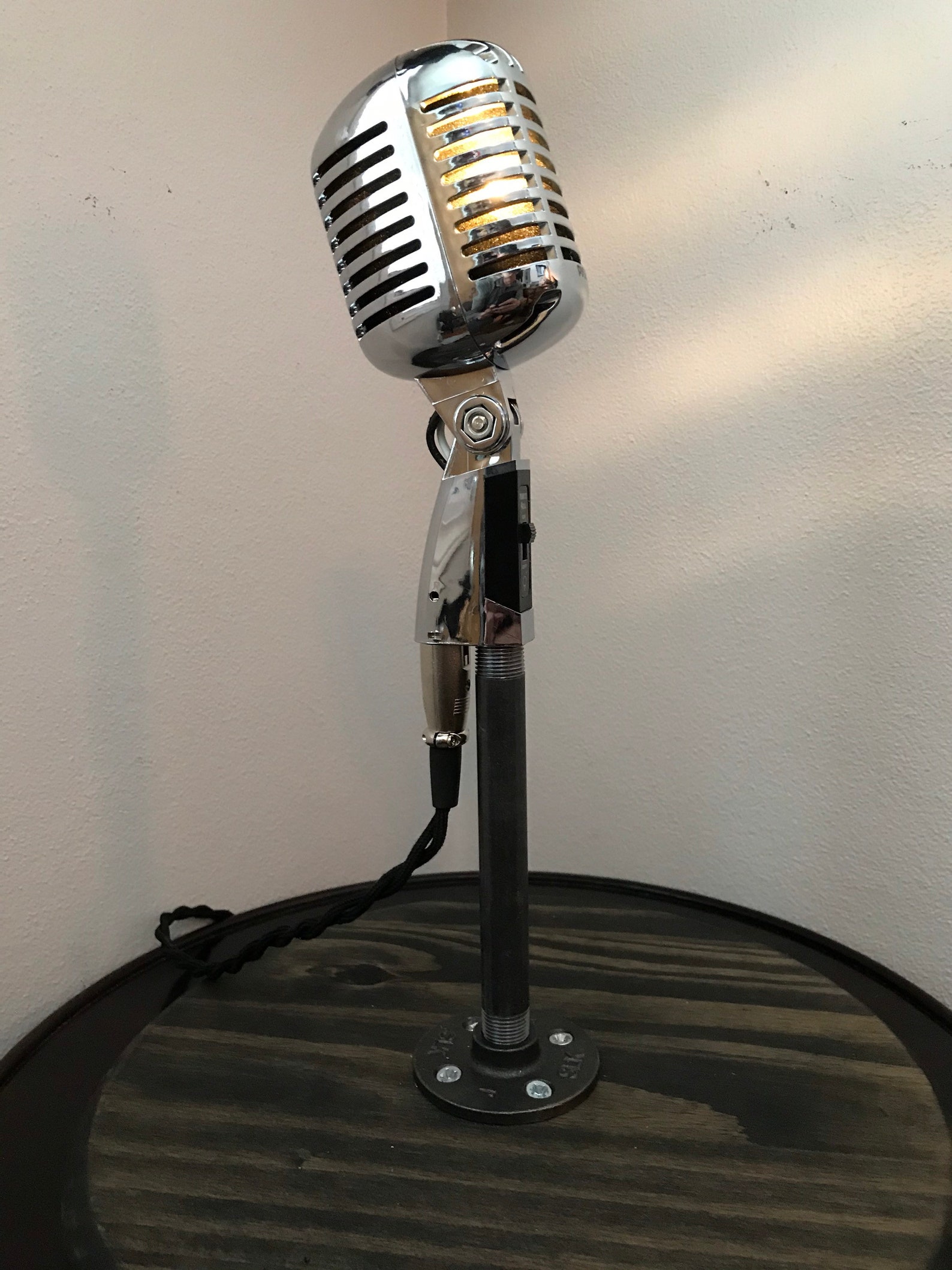 Retro Microphone LampShure 55Steampunk LampPipe LampAccent Etsy