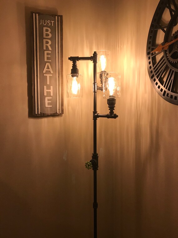 Floor Lamp Industrial Rustic Steampunk Pipe Floor Lamp Industrial Rustic, Industrial Water Pipe Floor Lamp
