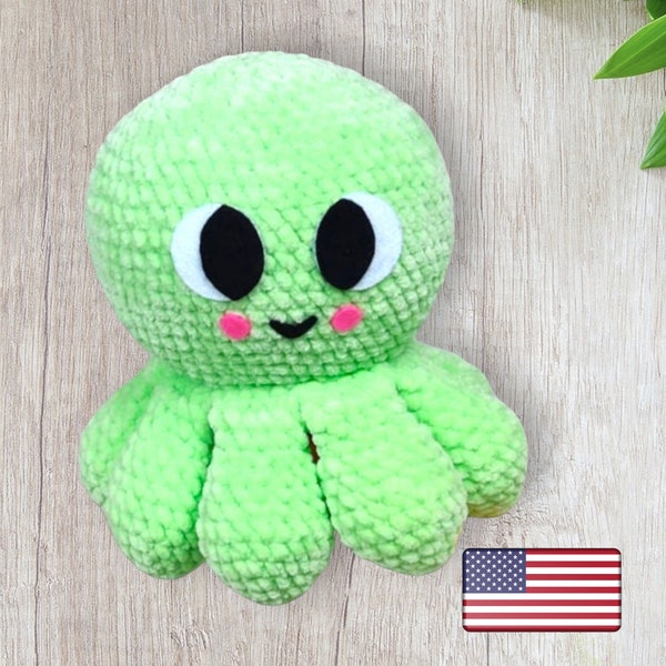 Octopus crochet pattern, custom pet plush, octopus toy, amigurumi octopus, fish crochet pattern, cute crochet pattern, English PDF