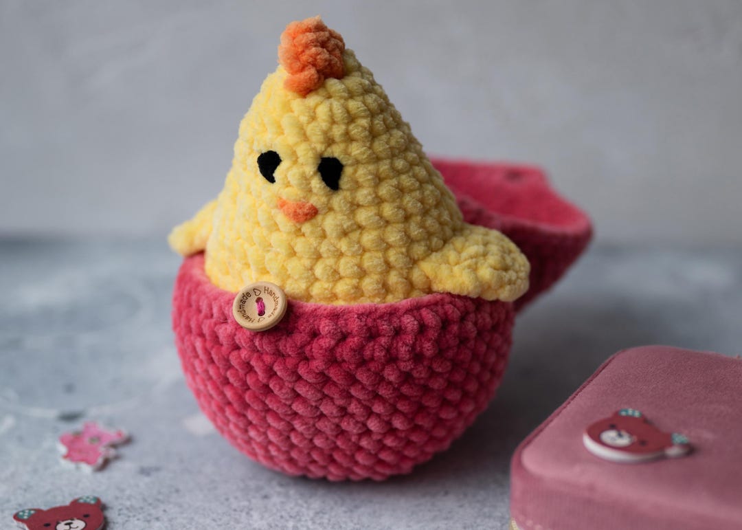 TOYMIS Gehäkelter Donut - 7,8cm Positives Plüschtier Mit Karte