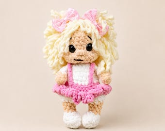 Crochet Doll  Pattern, Amigurumi Girl  (English& German)