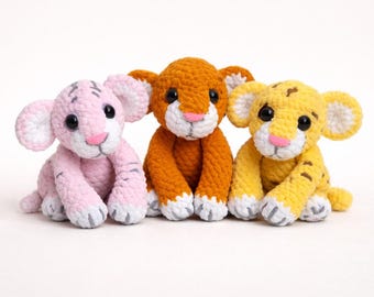 Lion Crochet Pattern – Amigurumi Baby Animals Tutorial, Cute Plush Jungle Cubs DIY, Beginner Friendly Instant Download
