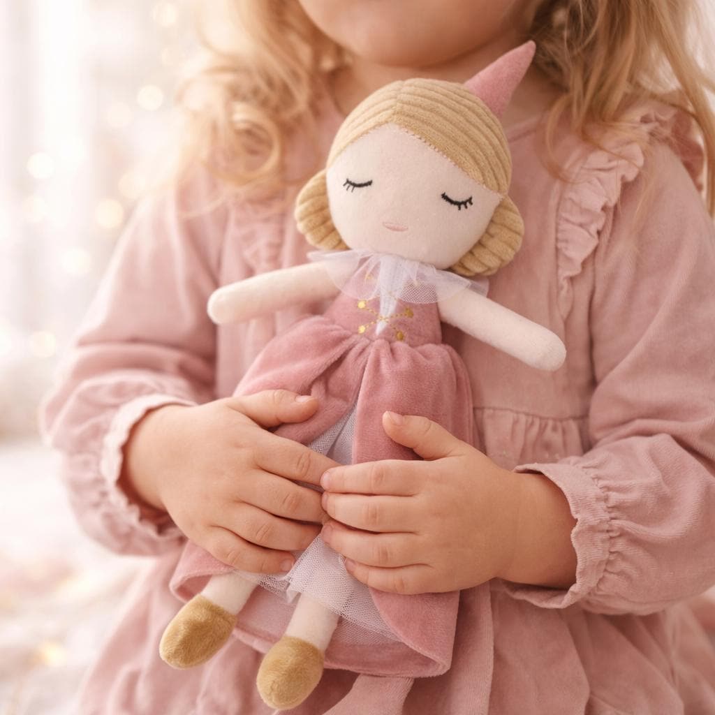 胎児　布製人形4点セット パーソナライズされたプリンセス人形 – 赤ちゃん女の子向けの柔らかい